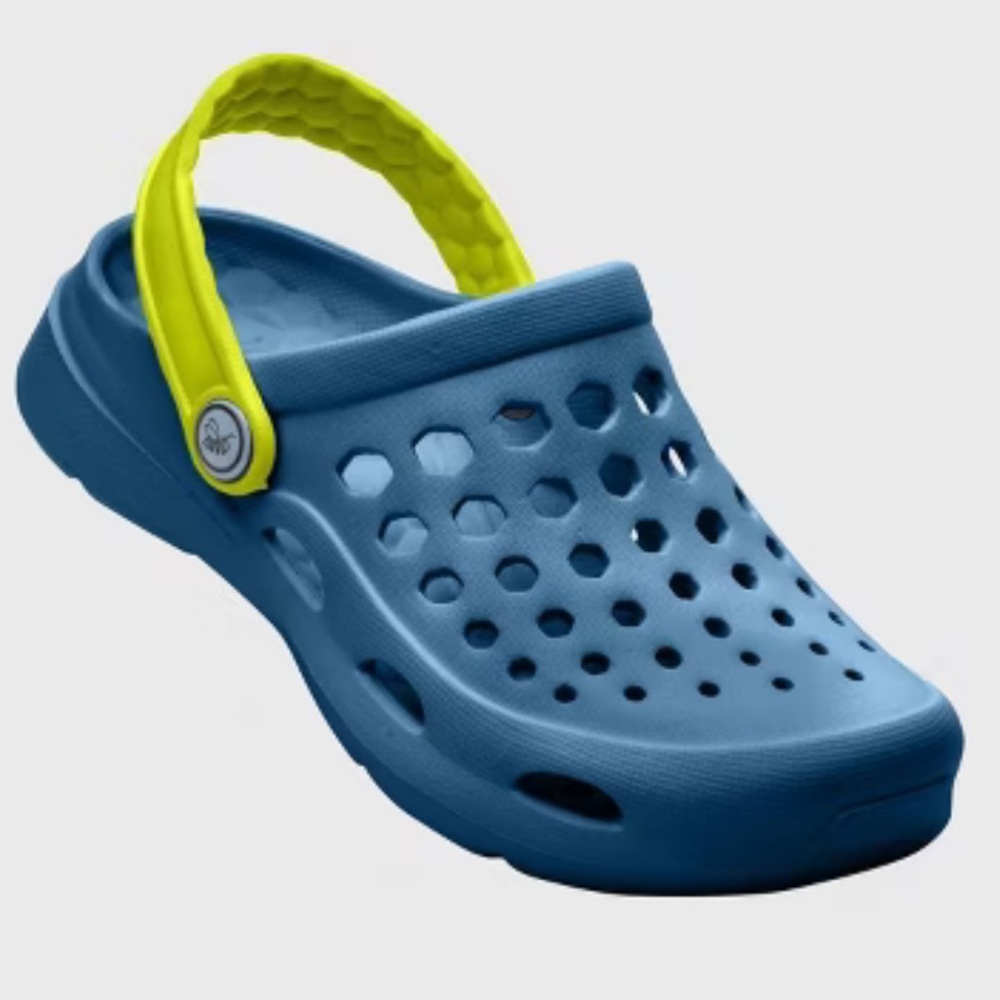 Joybees Toddler Sandals - Blue with Neon Yellow Strap Toddler Size 8/9
